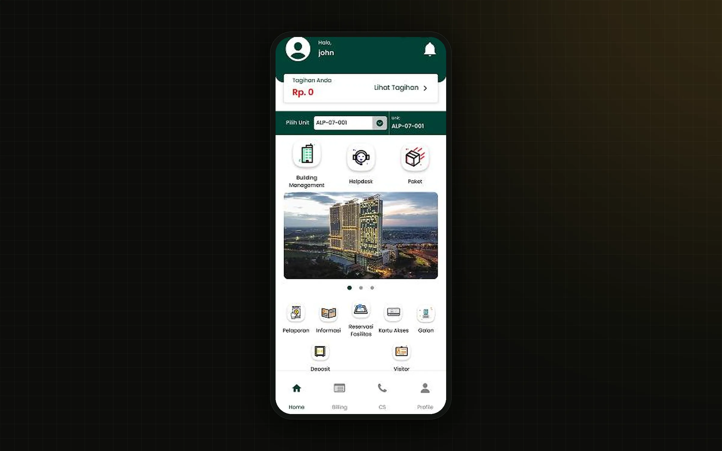 Be Management System — Aplikasi mobile penghuni