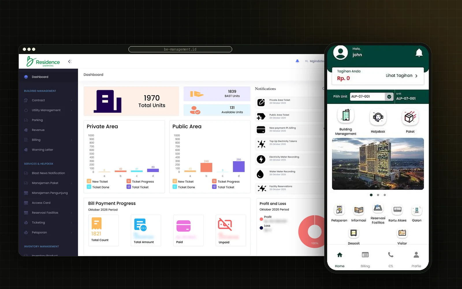 Be Management System — Web & mobile