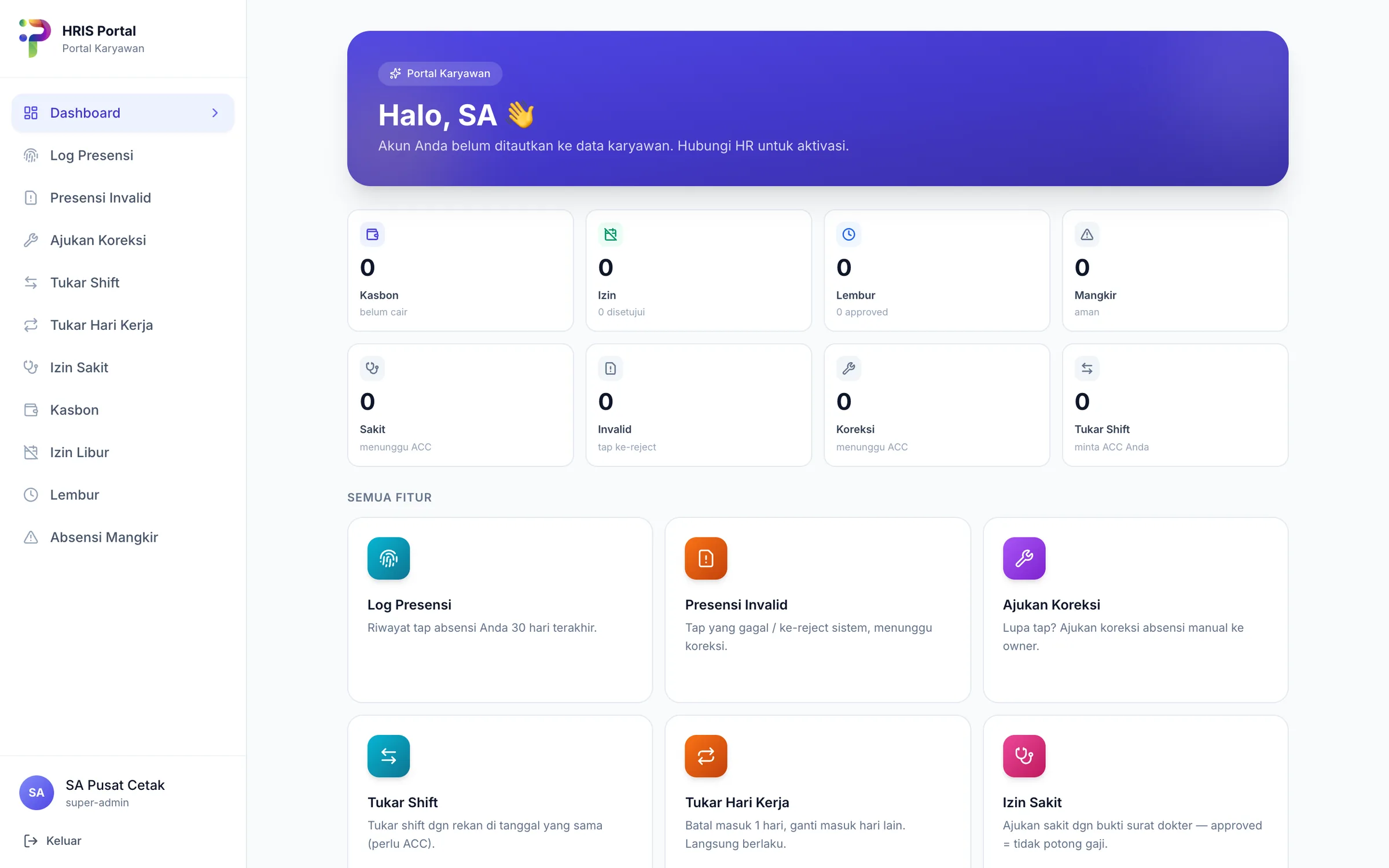 HRIS PT Pusat Cetak Indonesia — Portal karyawan