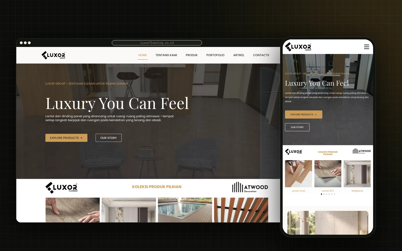 Luxor Flooring — Web & mobile