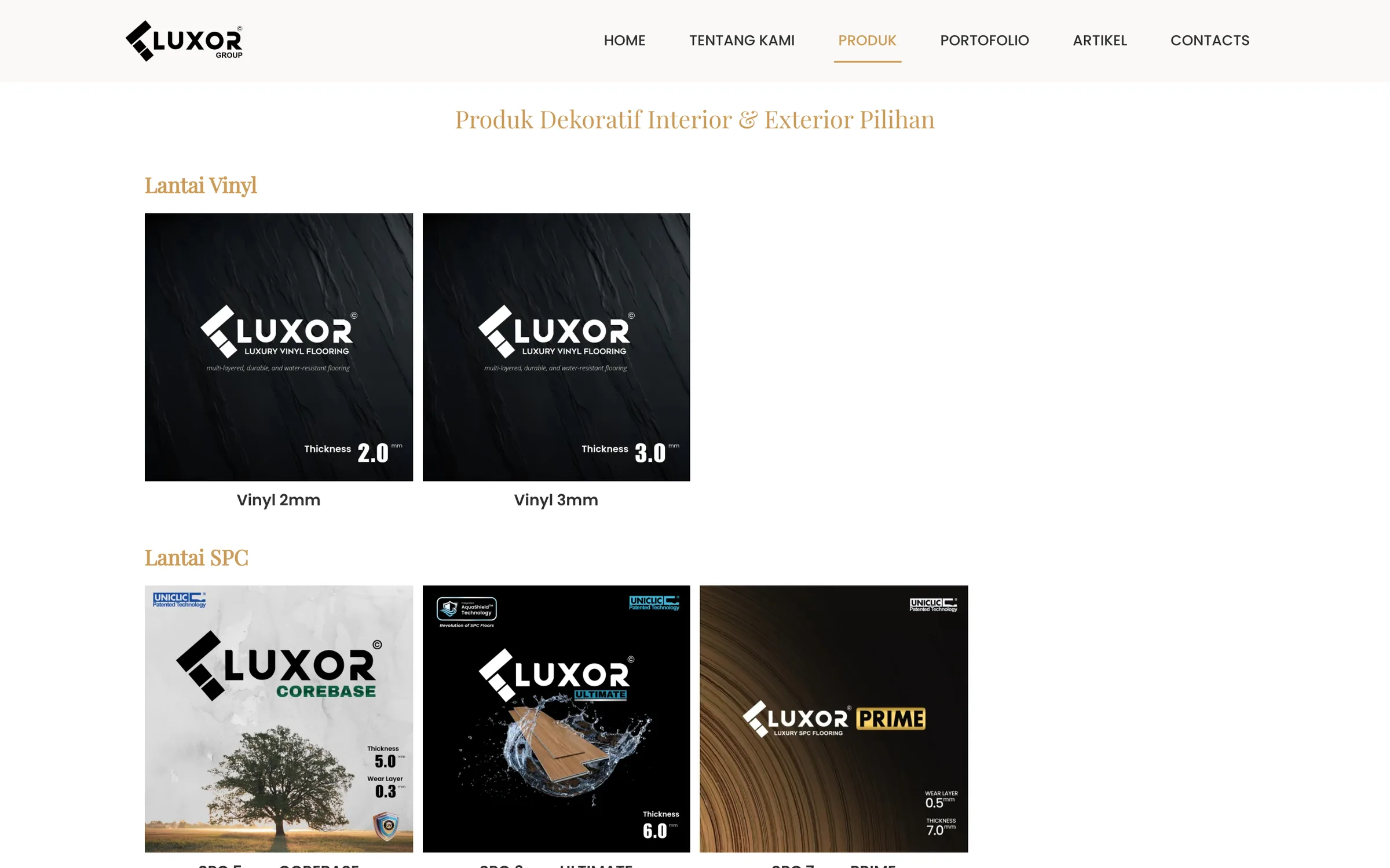 Luxor Flooring — Katalog produk