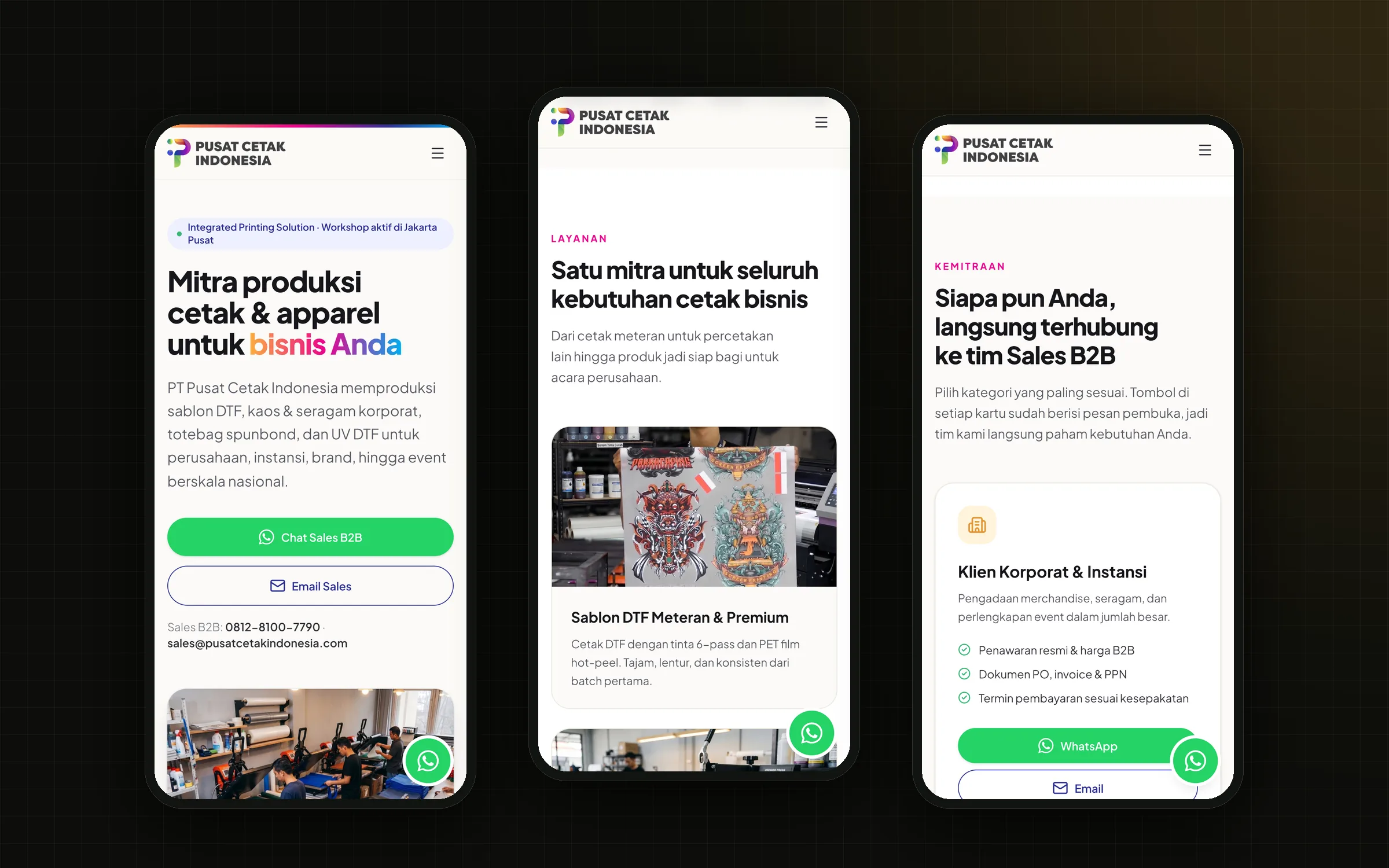 Pusat Cetak Indonesia — Tampilan mobile