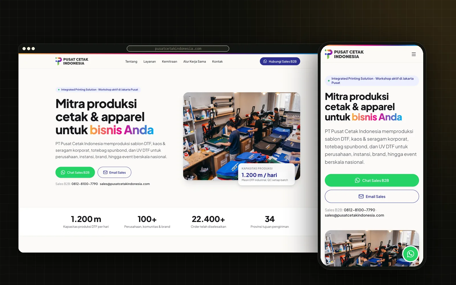 Pusat Cetak Indonesia — Web & mobile