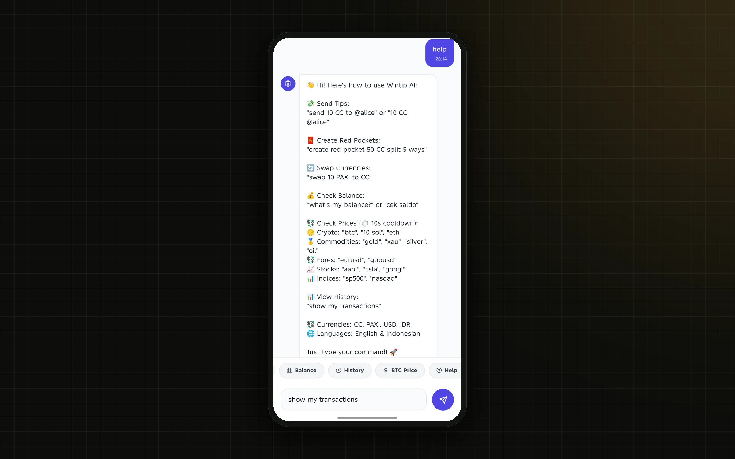 Wintip — Perintah AI agent